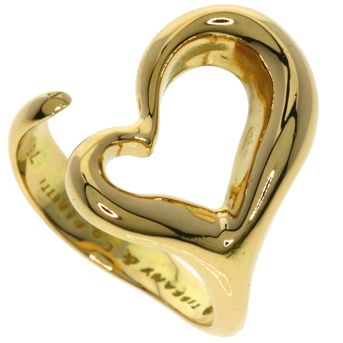 Tiffany & Co Open Heart Ring 18K Yellow Gold — view 2