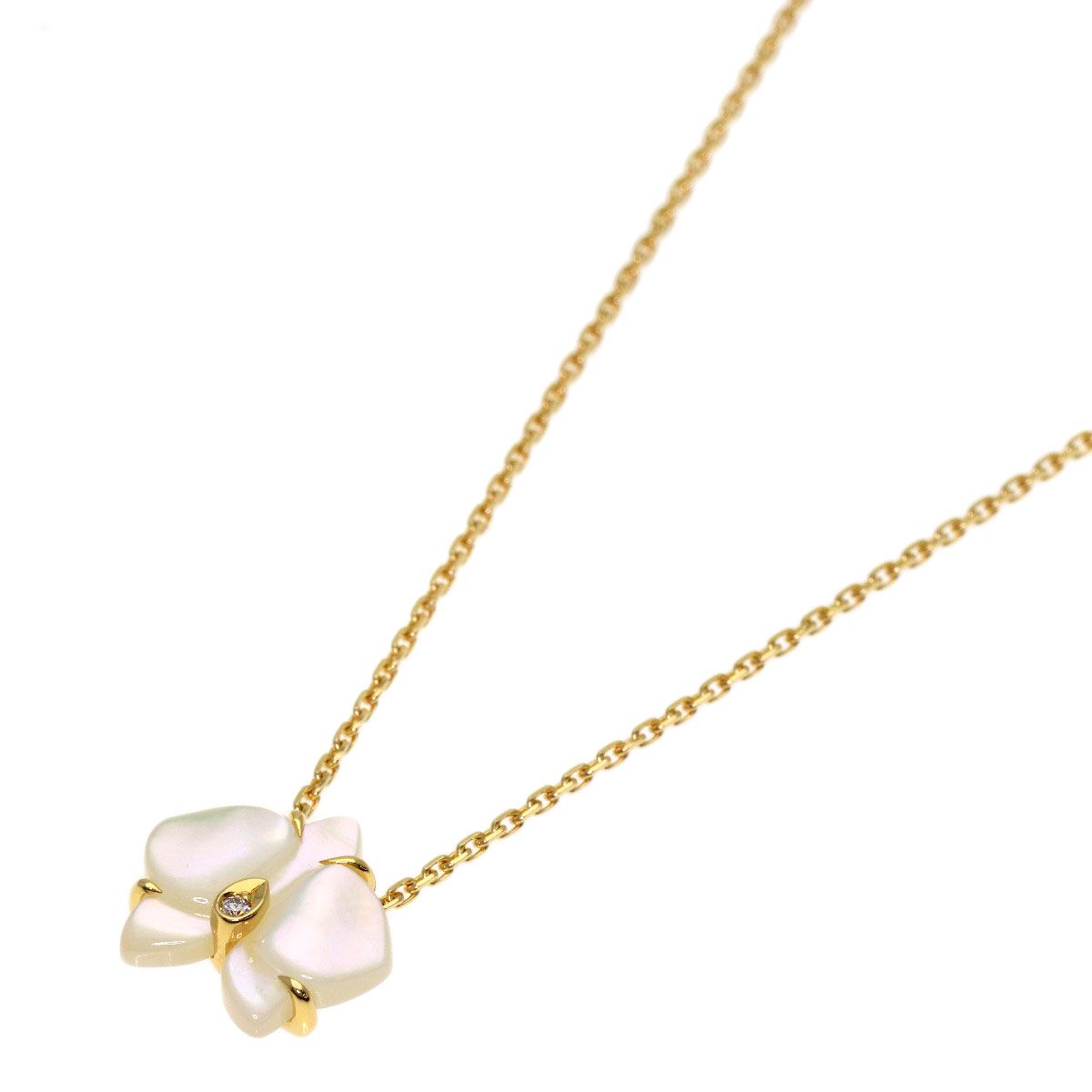 Cartier Carre Diamond Necklace 18K Yellow Gold