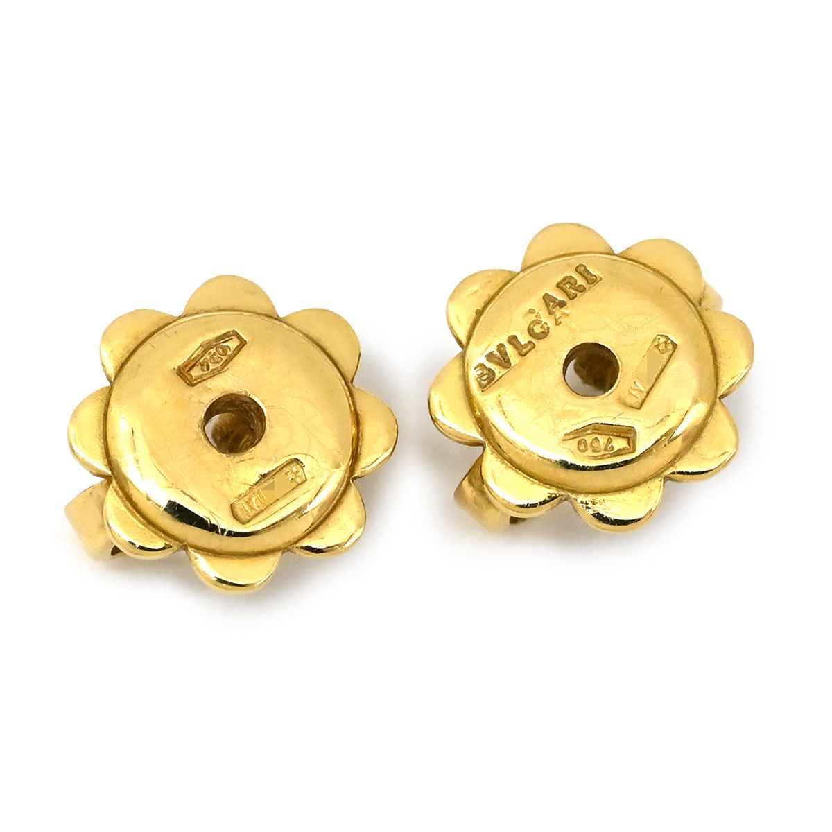 Bvlgari Earrings Trinity Hoop Yellow Gold Pink White 750 18K Yellow Gold PG WG — view 6