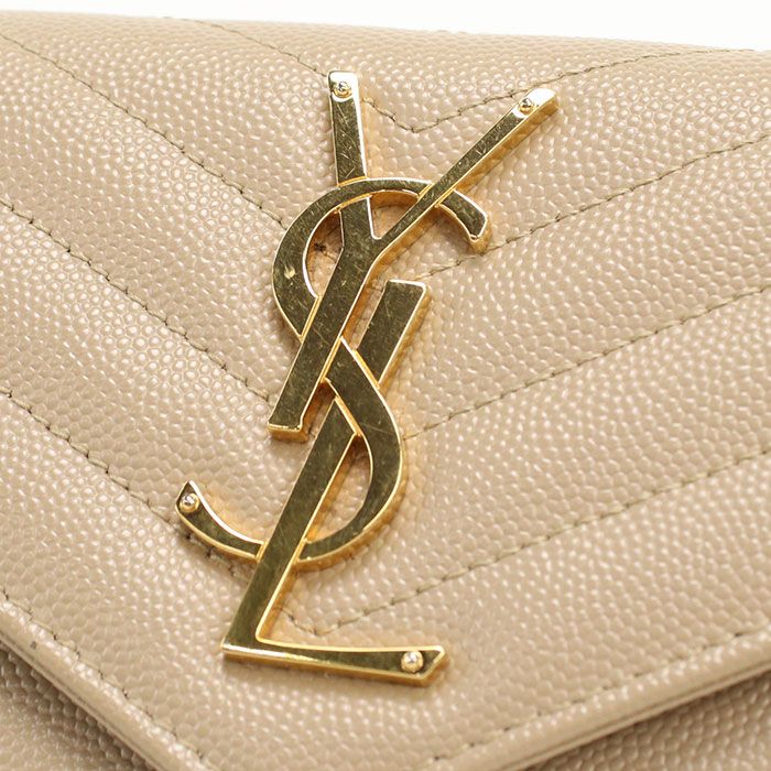Saint Laurent Large Flap Wallet Cassandra Bifold Leather — view 5