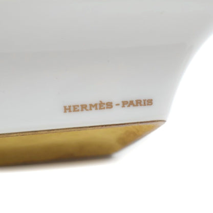 Hermes Horse Animal Ashtray Ceramic White Gold — view 6