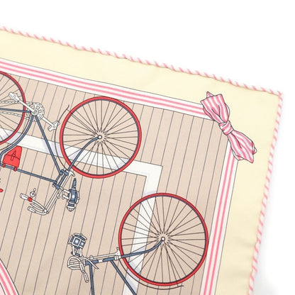Hermes Petit Carre les Becanes Silk Scarf Ivory — view 4