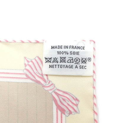 Hermes Petit Carre les Becanes Silk Scarf Ivory — view 5