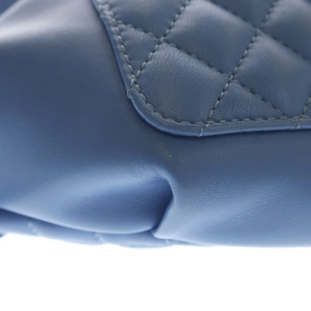 Chanel Quilted Banane Waist Bag Fanny Blue — view 5