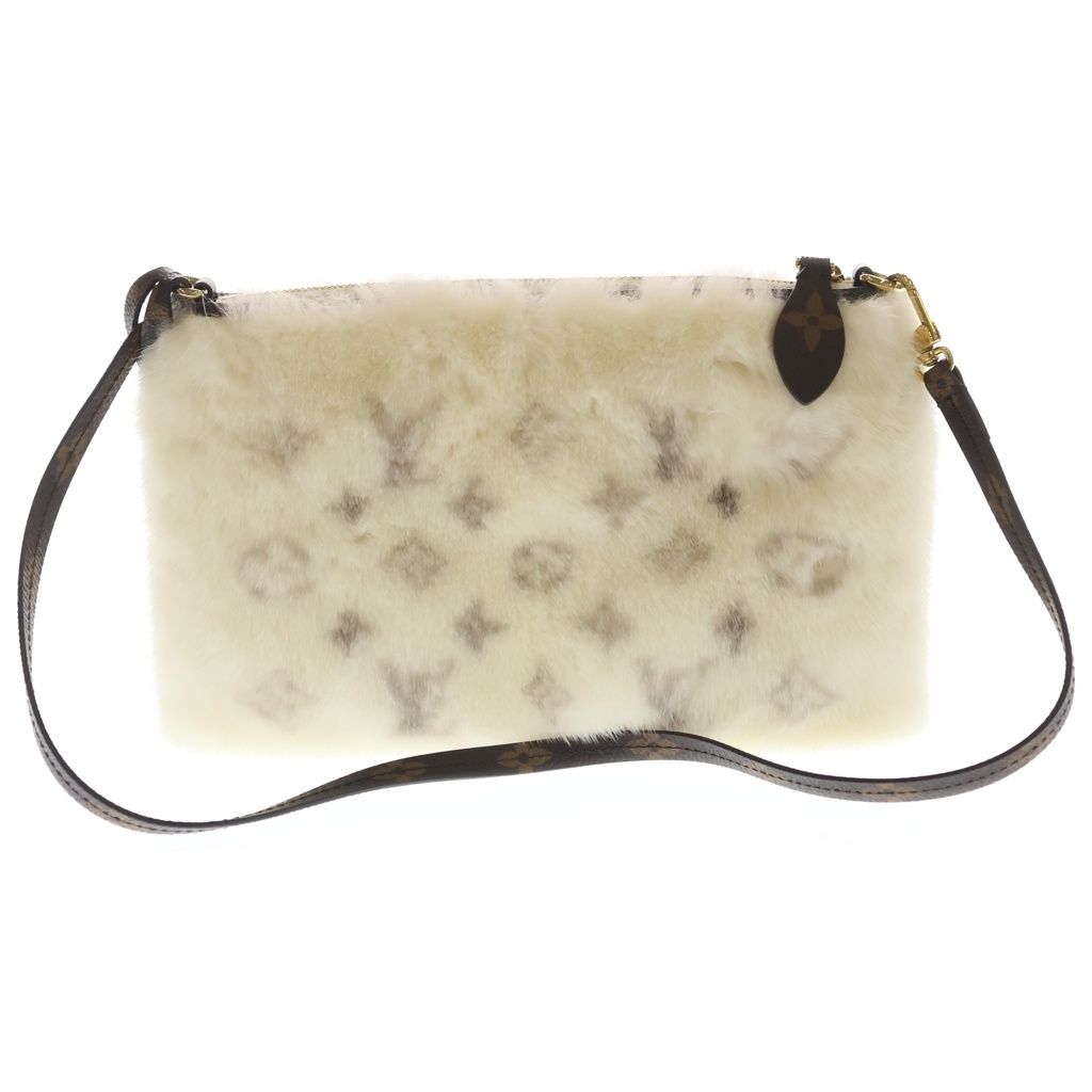 Louis Vuitton Neo Pochette Mila Monogram Shoulder Bag Back Mink White Gold — view 2
