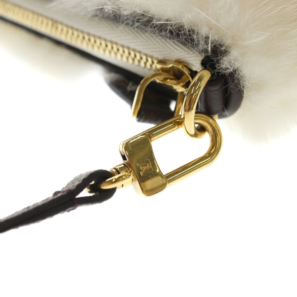 Louis Vuitton Neo Pochette Mila Monogram Shoulder Bag Back Mink White Gold — view 6