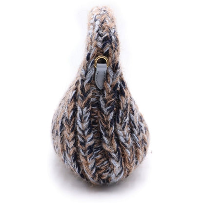 Miu Miu One Mini Shoulder Bag Blue Brown Knit Gold — view 3
