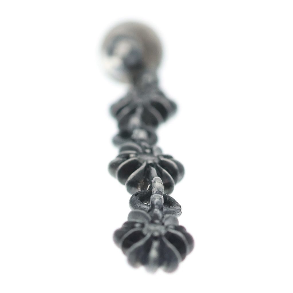 Chrome Hearts Tiny CH Pls 3 Dia CH Plus Double Sided Diamond Earrings Silver — view 6