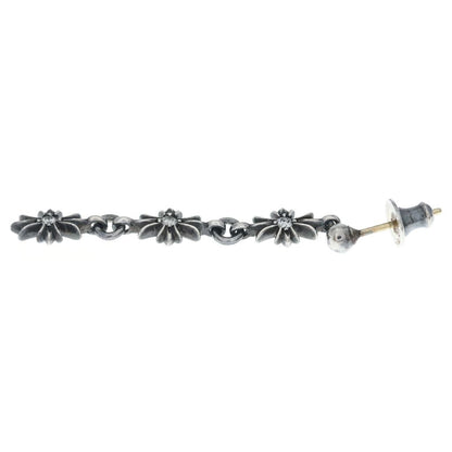 Chrome Hearts Tiny CH Pls 3 Dia CH Plus Double Sided Diamond Earrings Silver — view 4