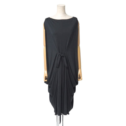 Saint Laurent Dress 36 Sleeveless Belted Draped Midi