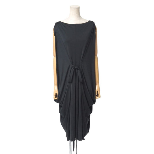 Saint Laurent Dress 36 Sleeveless Belted Draped Midi