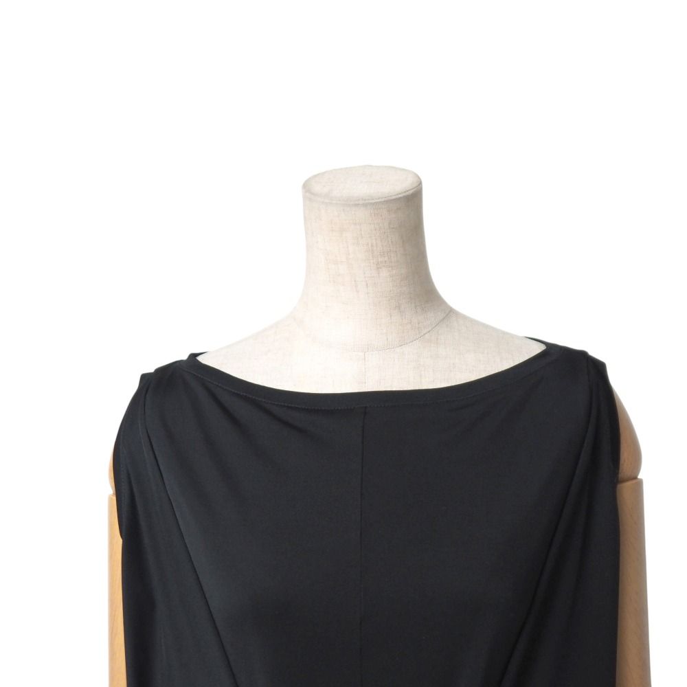 Saint Laurent Dress 36 Sleeveless Belted Draped Midi — view 3