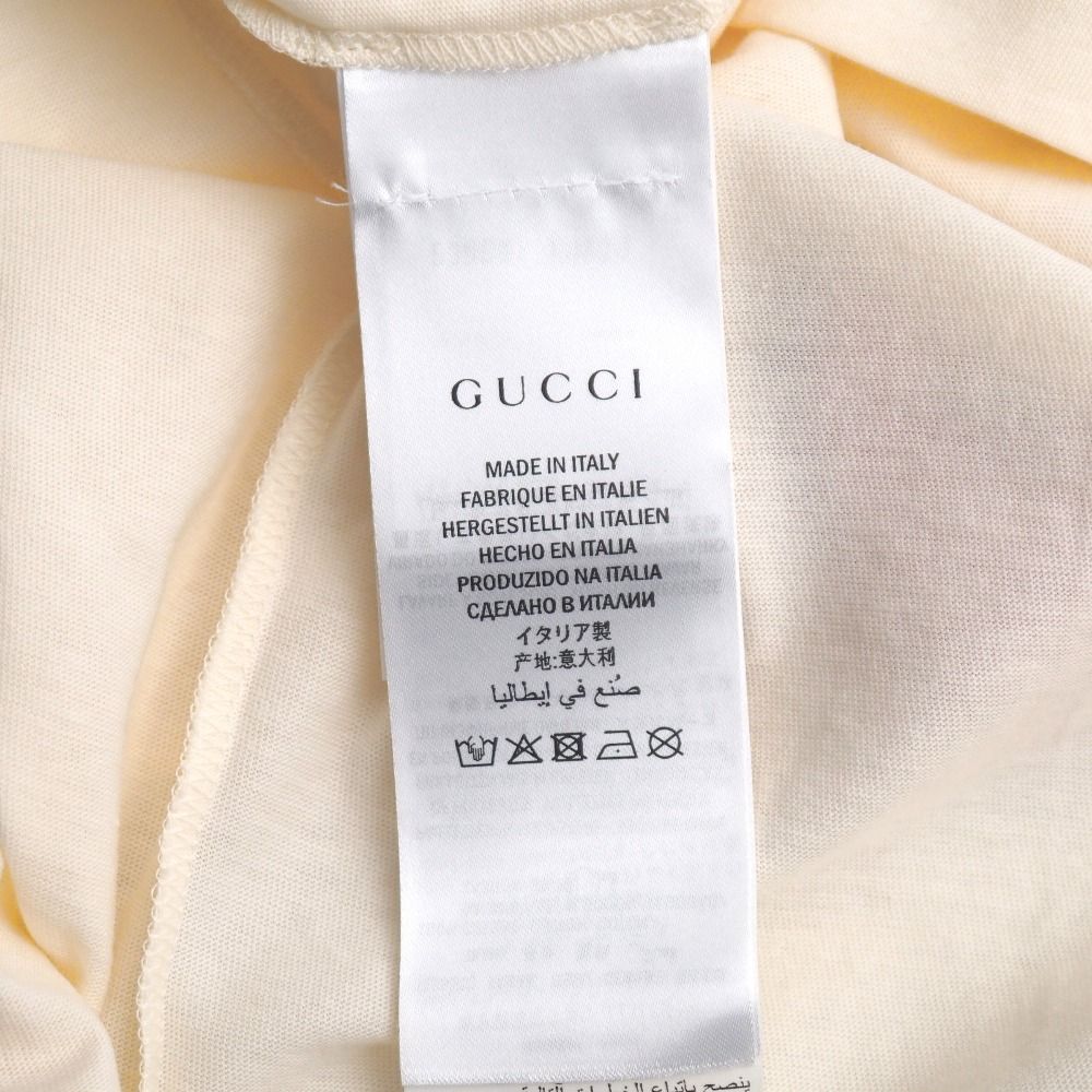 Gucci Short Sleeve T-Shirt XS Sequin Decoration Strawberry Cotton Crew — view 8