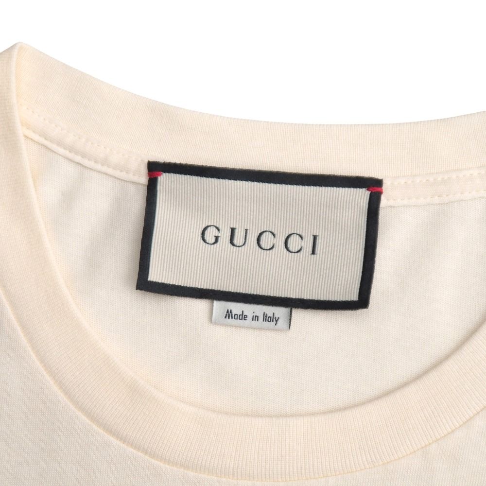 Gucci Short Sleeve T-Shirt XS Sequin Decoration Strawberry Cotton Crew — view 7