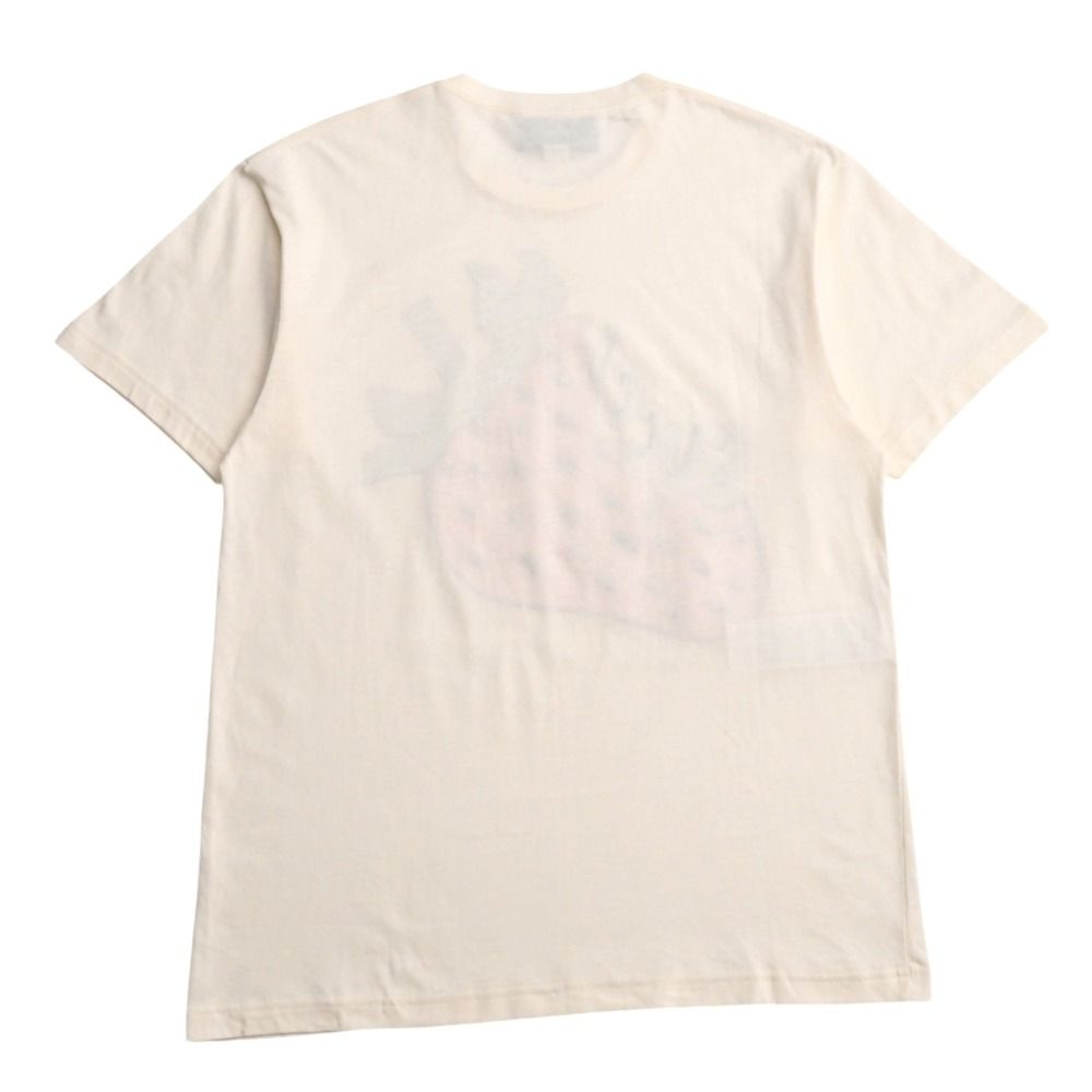 Gucci Short Sleeve T-Shirt XS Sequin Decoration Strawberry Cotton Crew — view 2
