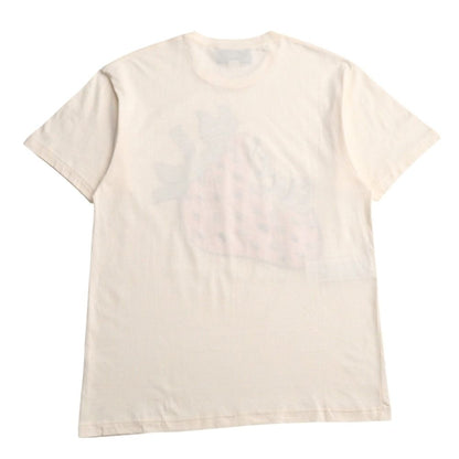 Gucci Short Sleeve T-Shirt XS Sequin Decoration Strawberry Cotton Crew — view 2