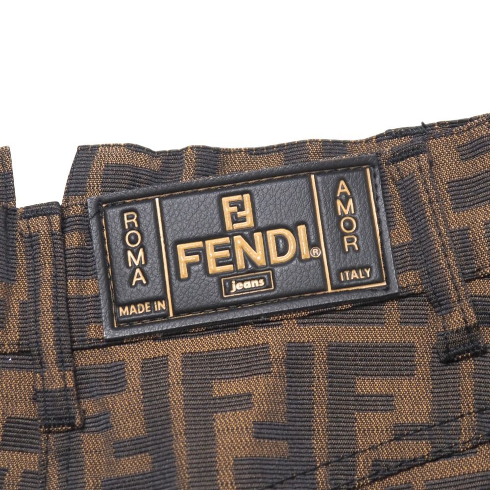 Fendi Mini Skirt 38 FF Double Zucca All Over Pattern Tight — view 5