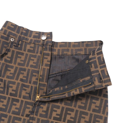 Fendi Mini Skirt 38 FF Double Zucca All Over Pattern Tight — view 3