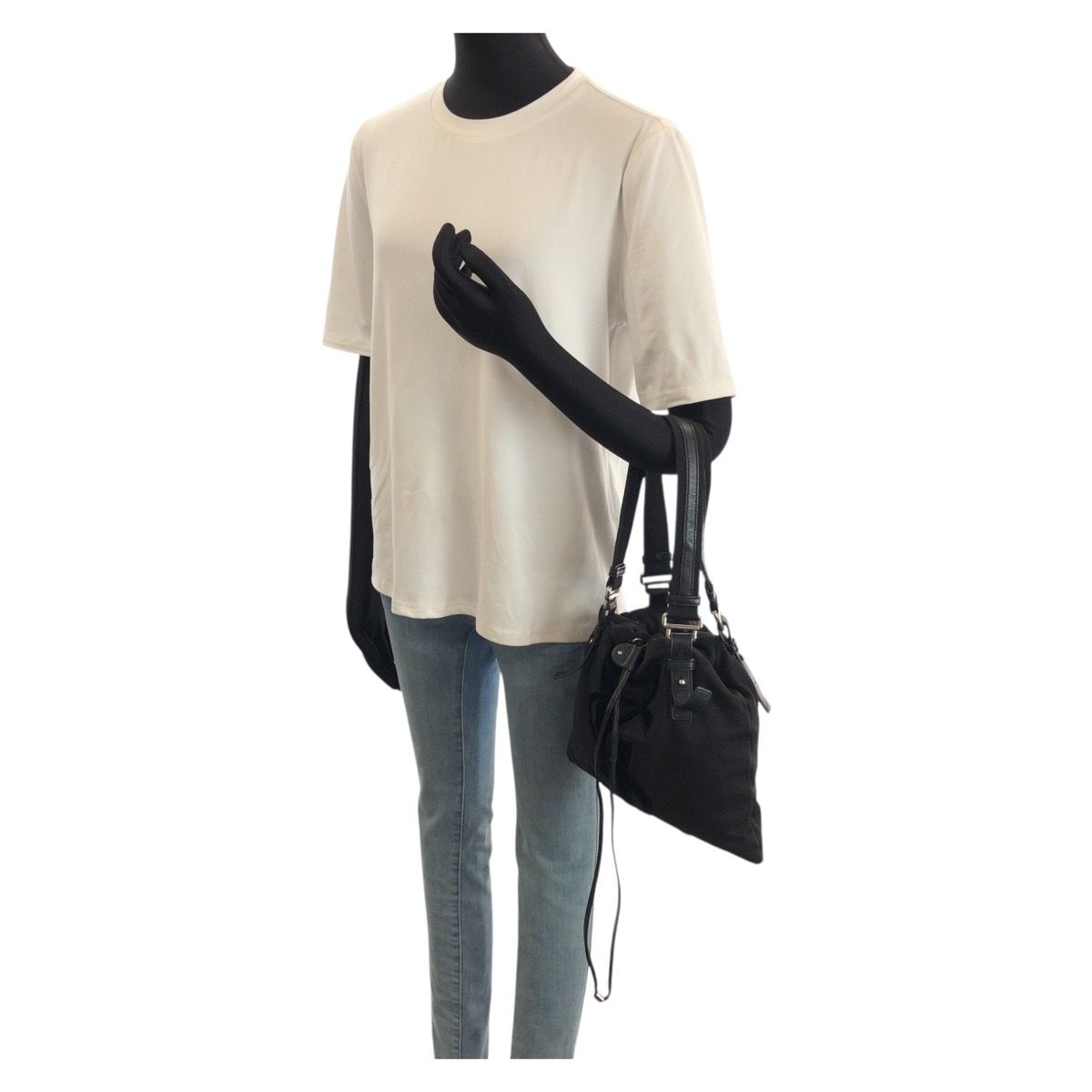 Saint Laurent Rive Gauche Vintage Kahala YSL Black Canvas Tote Bag — view 7