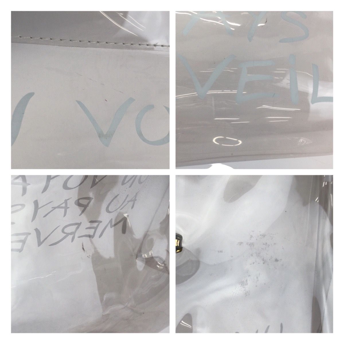 Hermes Vinyl Kelly Clear Gold Handbag — view 5
