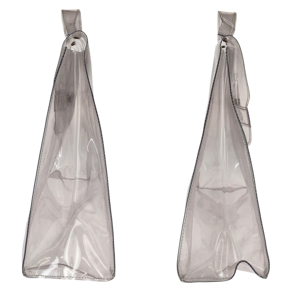 Hermes Vinyl Kelly Clear Gold Handbag — view 8