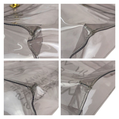 Hermes Vinyl Kelly Clear Gold Handbag — view 3