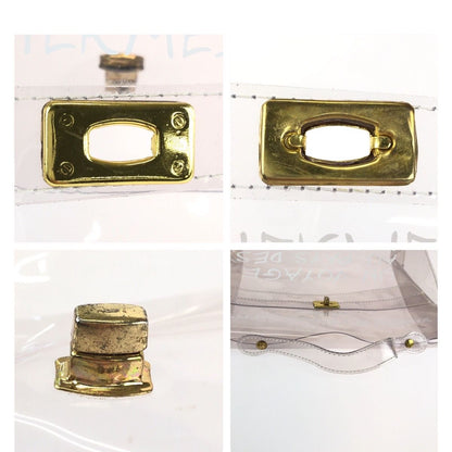 Hermes Vinyl Kelly Clear Gold Handbag — view 6