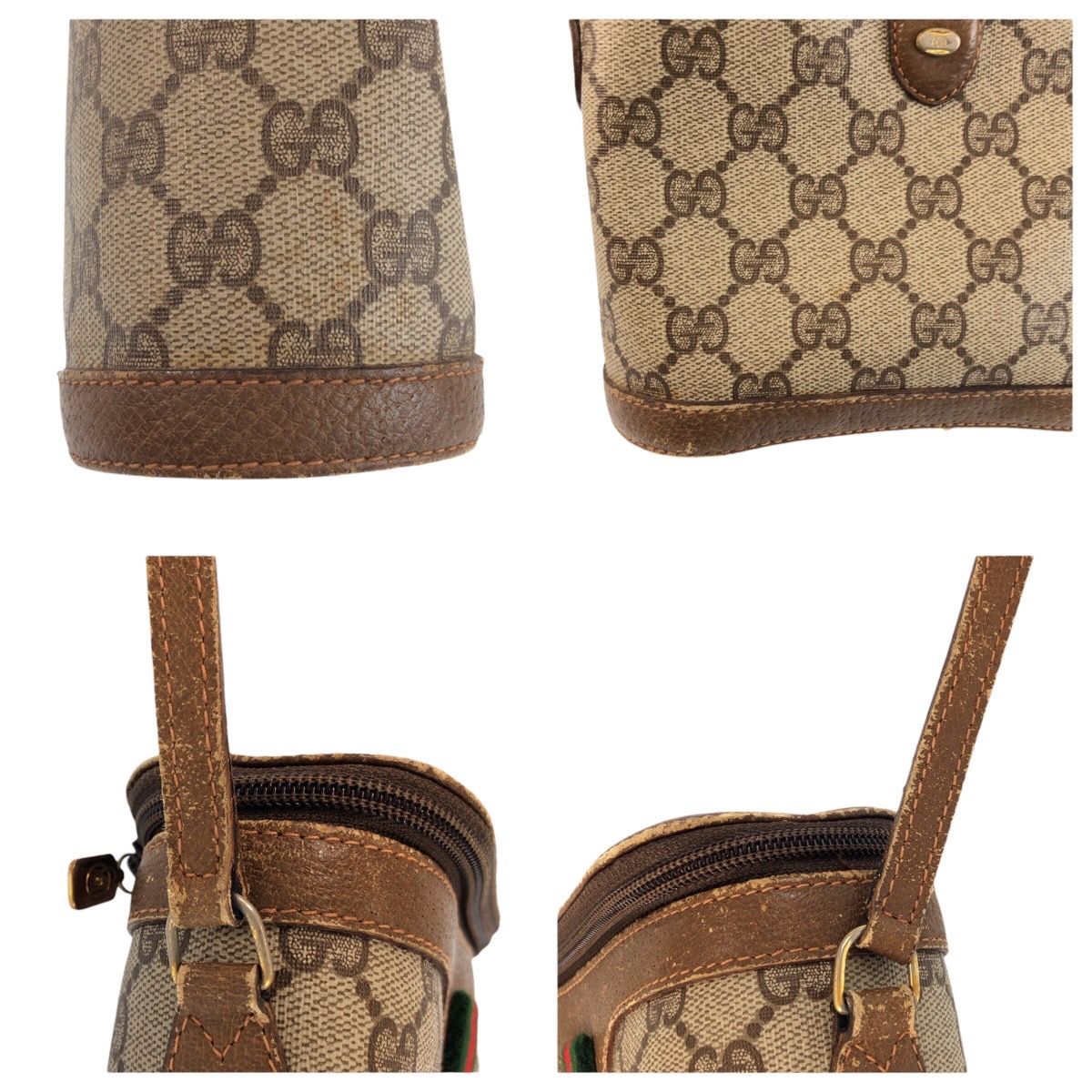 Gucci Vintage Sherry Line Beige GG Supreme Canvas 904 02 070 Shoulder Bag — view 5