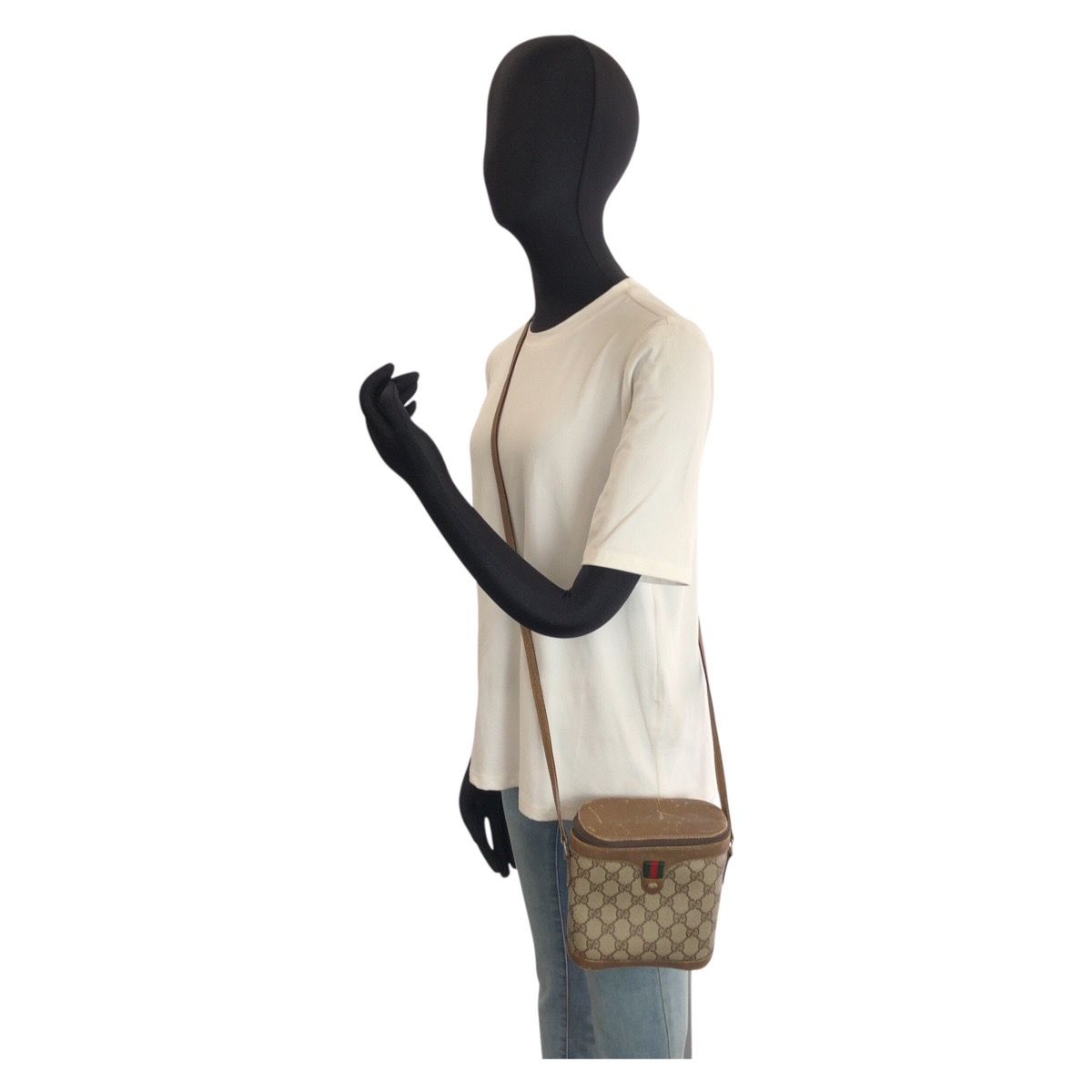 Gucci Vintage Sherry Line Beige GG Supreme Canvas 904 02 070 Shoulder Bag — view 6