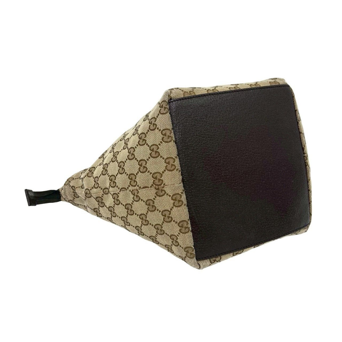 Gucci Sherry Line GG Logo Pattern Canvas Leather Handbag Mini Tote Brown — view 7