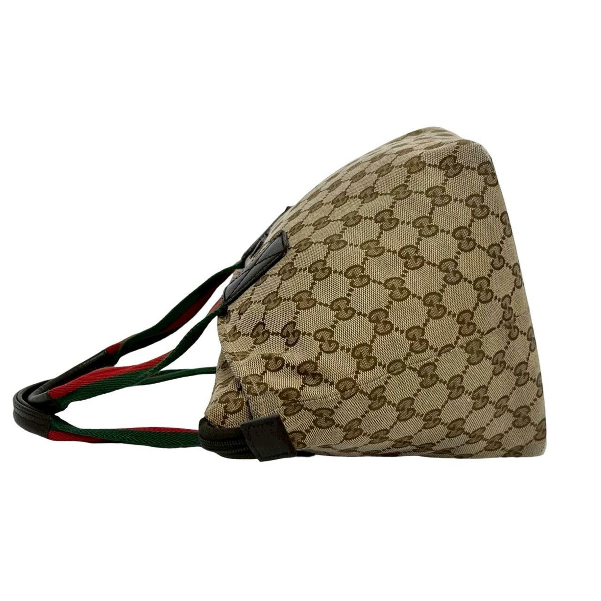 Gucci Sherry Line GG Logo Pattern Canvas Leather Handbag Mini Tote Brown — view 5