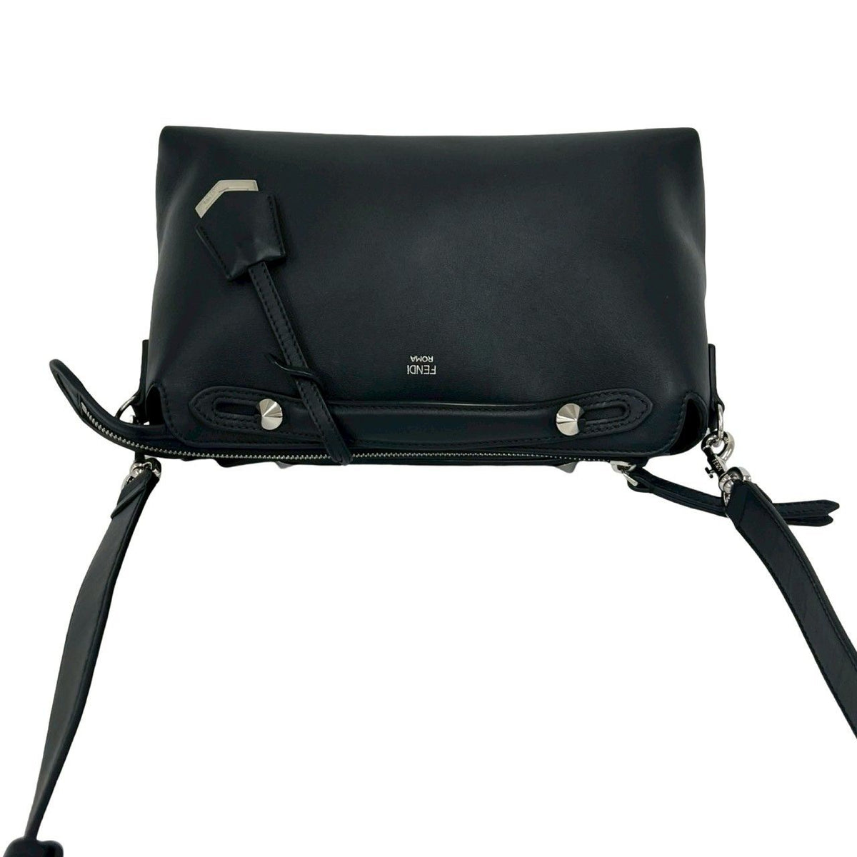 Fendi Visible Leather 2-Way Shoulder Bag Black — view 4