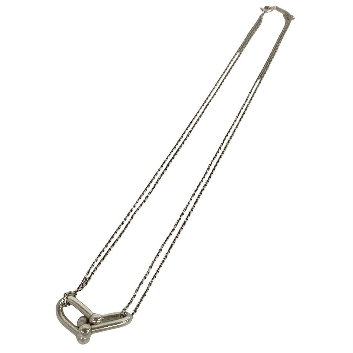Tiffany & Co HardWear Double Link Necklace 925 Sterling Silver Pendant Choker — view 5