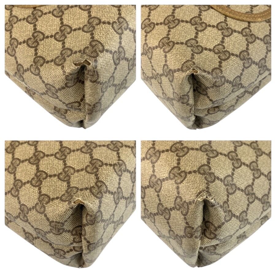 Gucci Vintage Sherry Line Beige GG Supreme Canvas Tote Shoulder Bag — view 4