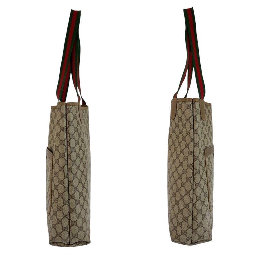 Gucci Vintage Sherry Line Beige GG Supreme Canvas Tote Shoulder Bag — view 7