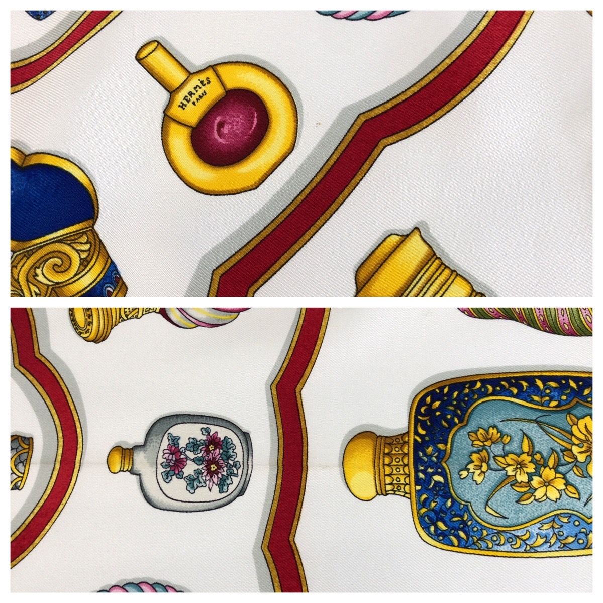 Hermes Carre 90 Pourvu Qu'on Ait L'ivresse Blue Silk Scarf — view 6