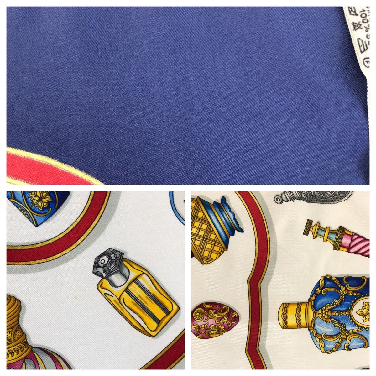 Hermes Carre 90 Pourvu Qu'on Ait L'ivresse Blue Silk Scarf — view 7