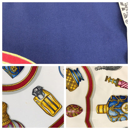 Hermes Carre 90 Pourvu Qu'on Ait L'ivresse Blue Silk Scarf — view 7