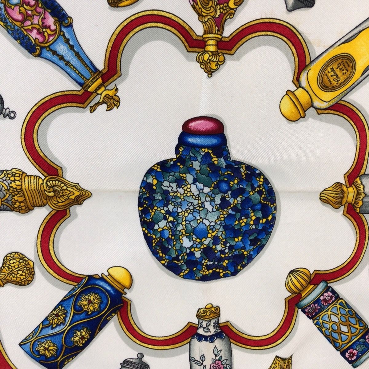 Hermes Carre 90 Pourvu Qu'on Ait L'ivresse Blue Silk Scarf — view 5