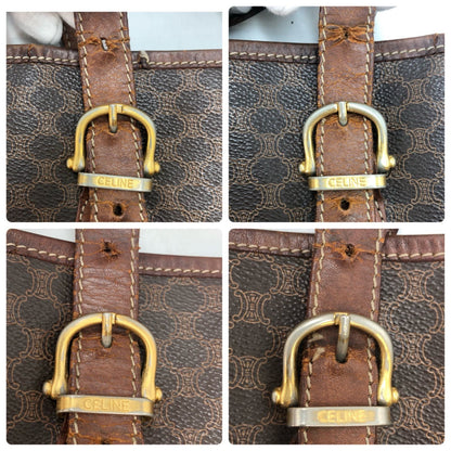 Celine Macadam Pattern Tote Bag Easy to Use Brown — view 8
