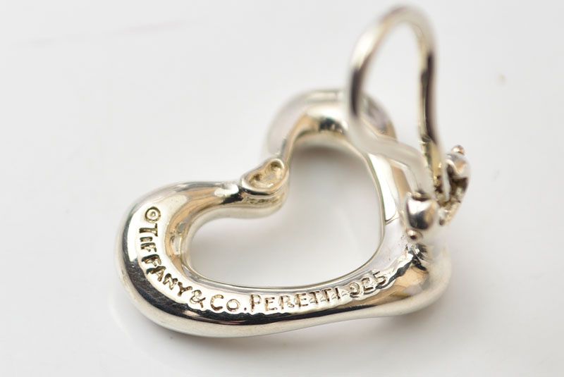 Tiffany & Co Elsa Peretti Open Heart Earrings Silver — view 3