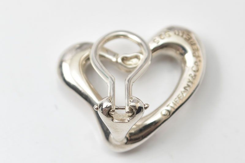 Tiffany & Co Elsa Peretti Open Heart Earrings Silver — view 5