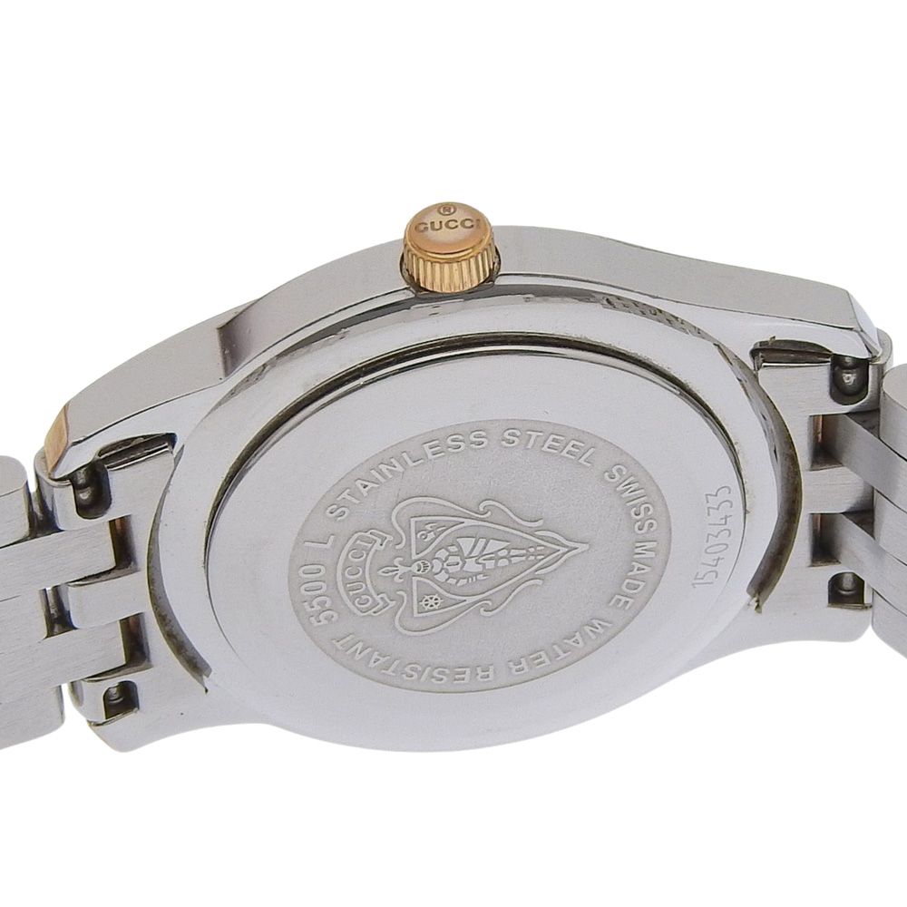 Gucci Class Stainless Steel Quartz Analog Display White Shell Dial Watch — view 5