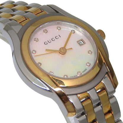 Gucci Class Stainless Steel Quartz Analog Display White Shell Dial Watch — view 3