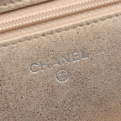 Chanel Shoulder Bag Quilted Metallic Gold Leather Chain Wallet — view 4