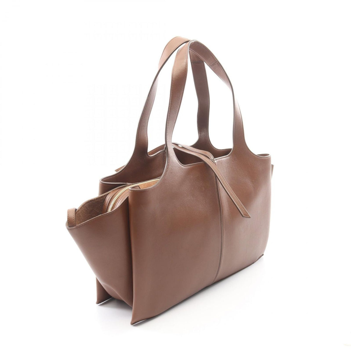 Celine Tote Bag Trifold Brown Leather — view 2