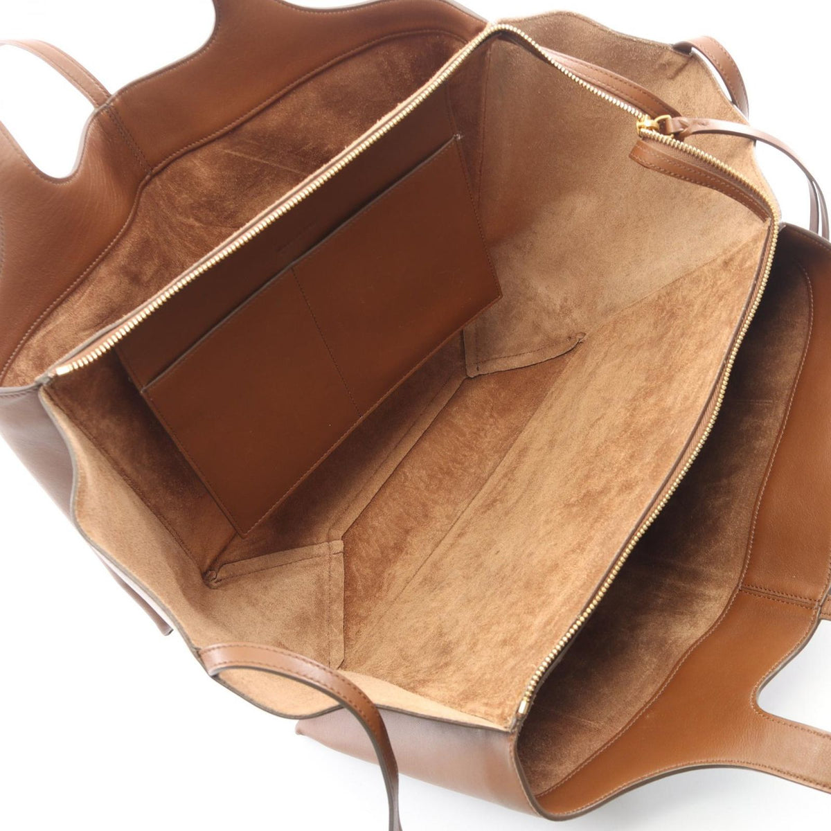 Celine Tote Bag Trifold Brown Leather — view 3
