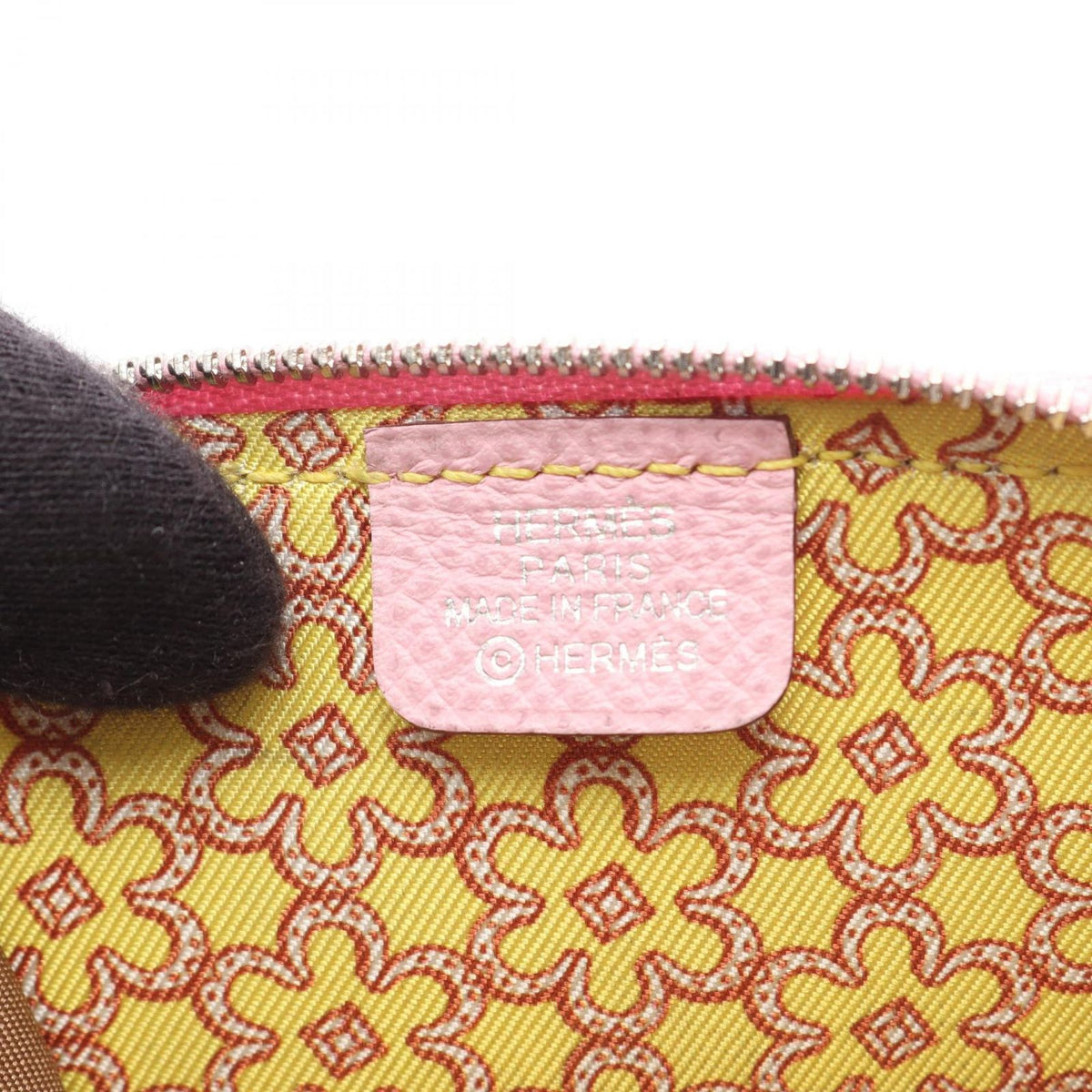 Hermes Coin Case Compact Mini Silk in Mauve Sylvestre Leather Calf Azap — view 4