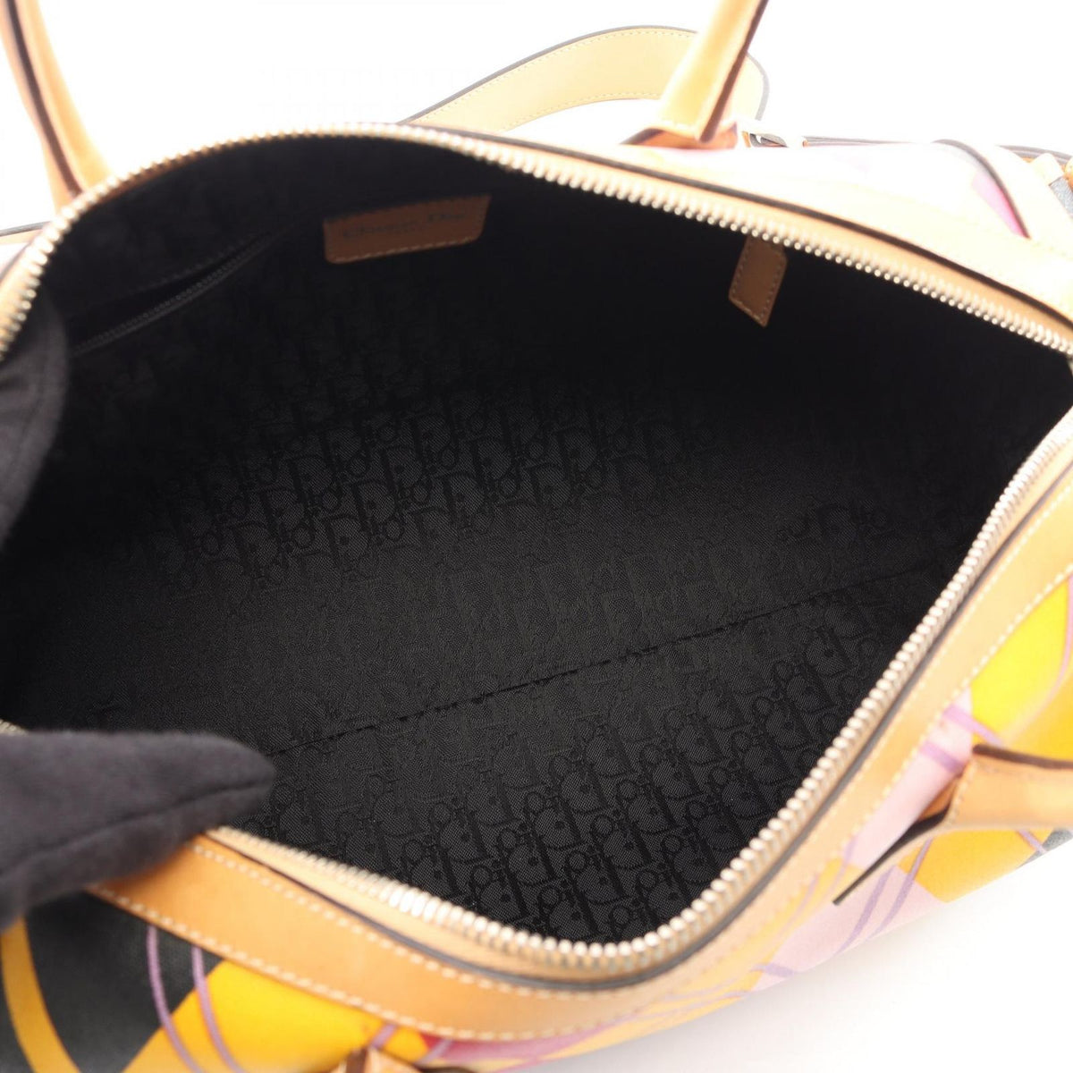 Dior 2-Way Natural Multi Canvas Leather Mini Boston Bag — view 3