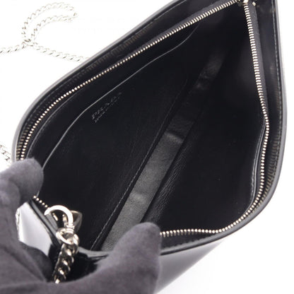 Prada Shoulder Bag Sydney Black Leather Chain — view 3